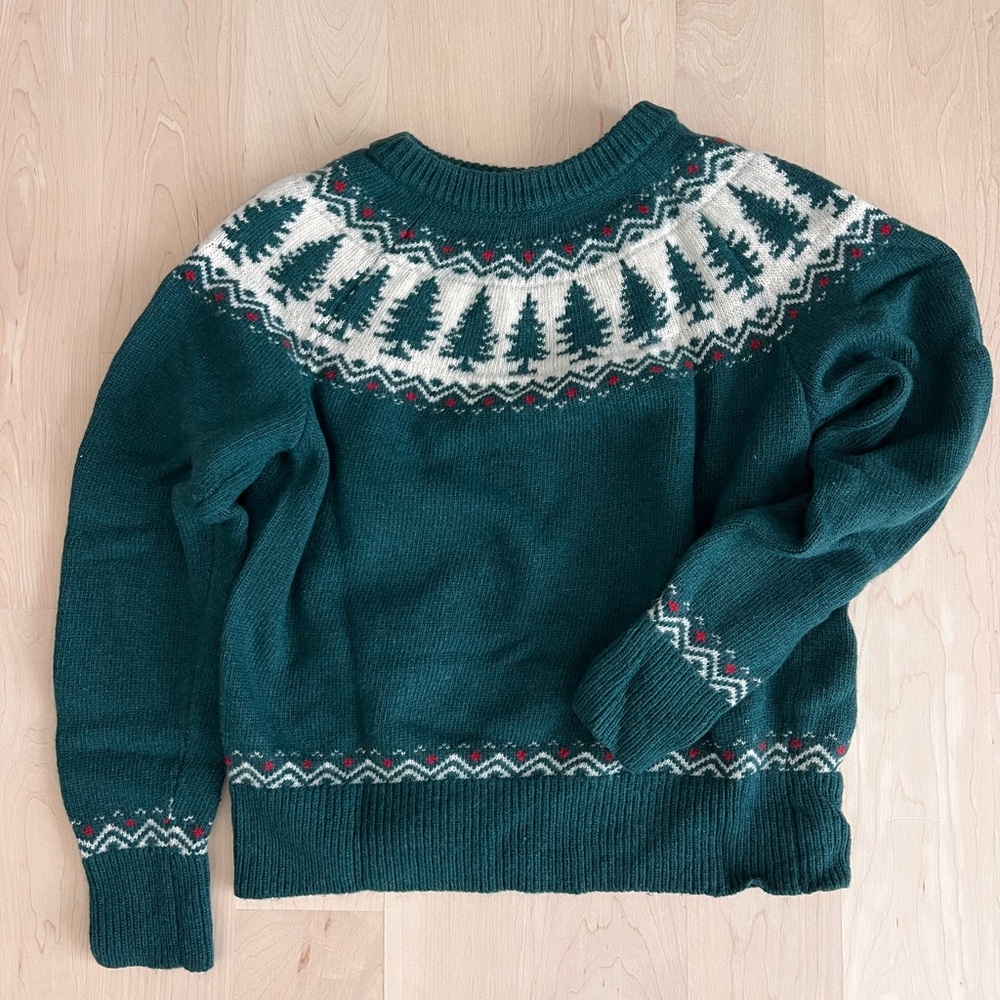 Kiel James Patrick Green Fair Isle Wool Sweater - L.L. Bean